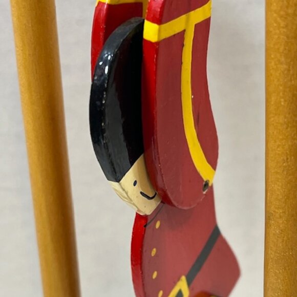 VTG Wooden Soldier Acrobat Flipper Toy Trapeze Sri Lanka Handmade 9.5"Tall - Picture 6 of 15